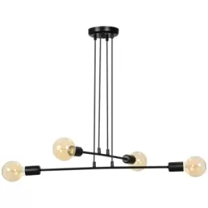 Emibig Multipo Black Multi Arm Pendant Ceiling Light 4x E27