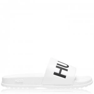 Hugo Boss Match Slides White/Black Size 10 Men