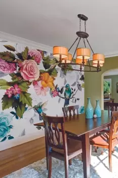 Hummingbird Garden Wall Mural