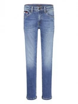 Tommy Hilfiger Boys Spencer Slim Tapered Jeans - Mid Wash, Size Age: 6 Years