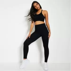 I Saw It First Seamless Ribbed Legging - Black