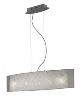 Ceiling Pendant 5 Light Polished Chrome, Glass