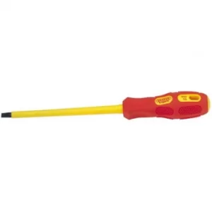 Draper VDE Approved Fully Insulated Plain Slot Screwdriver, 6.5 x 150mm (Sold Loose)