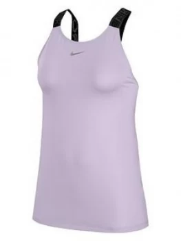 Nike Training Pro Elastika Tank - Lilac Size S, Women