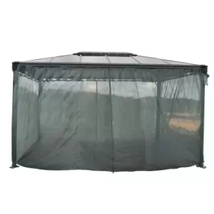 Palram - Canopia Martinique Rectangular Gazebo Netting Set- Grey