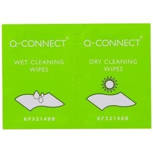 Q-Connect Wet & Dry Wipes Pack of 20 KF32148