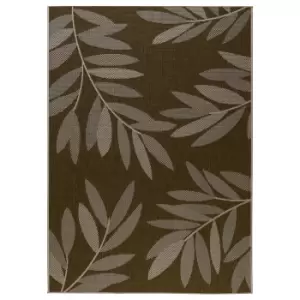 Duo Weave Indoor/Outdoor Rug - Leaves Beige - 120x170cm