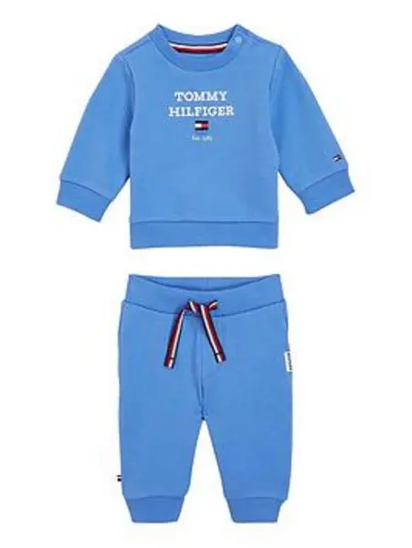 Tommy Hilfiger Baby Boys Th Logo Set - Blue, Size 12-18 Months