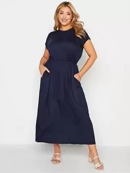 Yours London Navy Maxi Dress, Navy, Size 34-36, Women