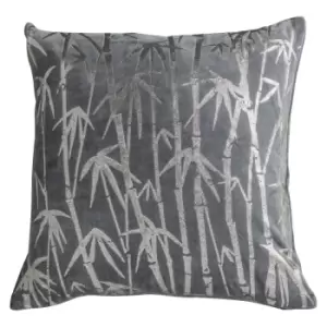 Gallery Direct Bamboo Palm Metallic Cushion Grey