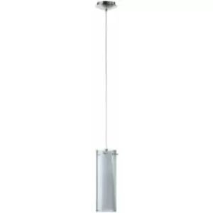 Pendant Ceiling Light Satin Nickel Black White Smoked Opal Matt Bulb E27 1x60W