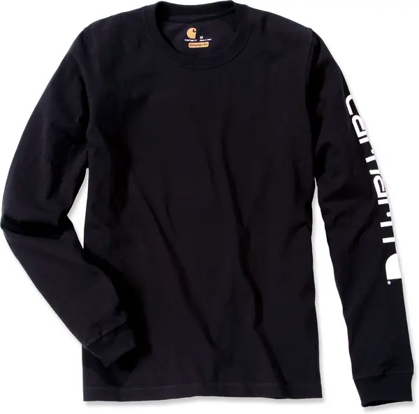 Carhartt Logo Longsleeve, black, Size L