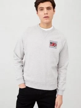 Barbour International Steve Mcqueen Team Flags Sweatshirt With Back Print