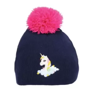 Little Rider Childrens/Kids Little Unicorn Beanie & Snood Set (Pack of 2) (One Size) (Navy/Pink)