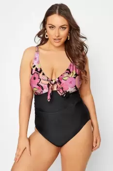 Retro Floral Bow Swimsuit