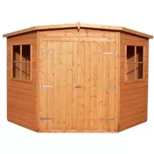 Shire Murrow 10X10 Pent Dip Treated Shiplap Honey Brown Wooden Shed With Floor