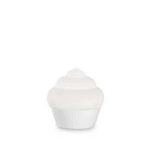 Cupcake Indoor Cake Table Lamp 1 Light White