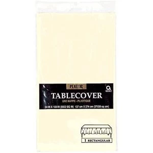 amscan Creme Plastic Table cover 137 x 274 cm