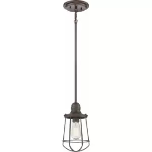 Outdoor 1 Bulb Ceiling Pendant Light Fitting Western Bronze LED E27 60W