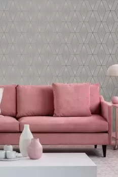 Superfresco Glitter Diamond Taupe/Rose Gold Wallpaper