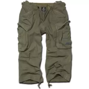 Brandit Industry 3/4 Shorts, green Size M green, Size M