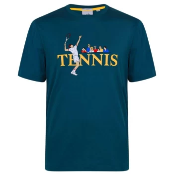 Lacoste L!VE Tennis T Shirt - Blue