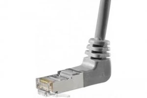 3m RJ45 cat5e FUTP Angled Up Grey Cable