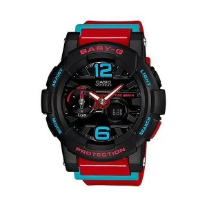 Casio Baby G Standard Analog Digital Watch BGA 180 4B Black Red