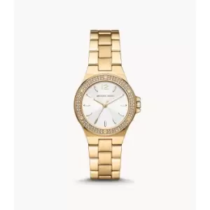 Michael Kors Womens Mini-Lennox Three-Hand Gold-Tone Stainless Steel Watch - Gold