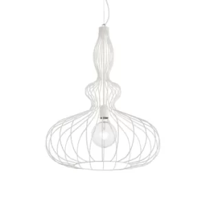 Clarissa 1 Light Ceiling Pendant White, E27