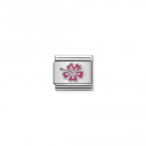 Nomination Composable Classic Enamel Hibiscus Pink Link 330202/24