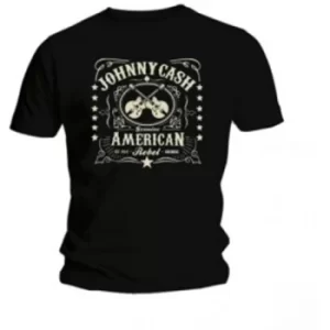 Johnny Cash American Rebel Mens Black T Shirt: Medium