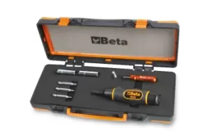 Beta Tools 971/C8 8pc Torque Screwdriver 1.2-6Nm & Acessory Kit for Tyre Valves