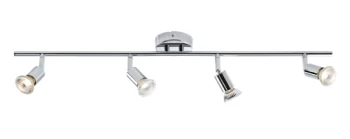 KnightsBridge 230V GU10 Quad Bar Spotlight - Chrome