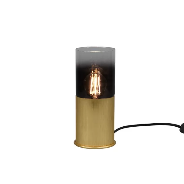 Robin Modern Cylindrical Table Lamp Brass Matt