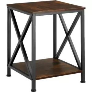 Tectake - Bedside table Carlton - lamp table, side table, coffee table - industrial dark - industrial dark