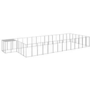 Vidaxl Dog Kennel Silver 26.62 M Steel