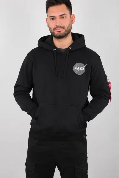 Alpha Industries Space Shuttle Hoodie, black, Size M