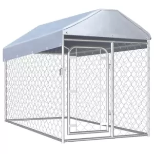 Vidaxl Outdoor Dog Kennel With Roof 200X100X125 Cm