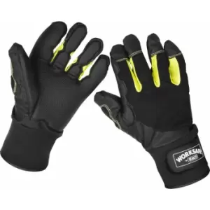 Loops - pair xl Anti-Vibration Gloves - Breathable Fabric - Power Tool Impact Gloves