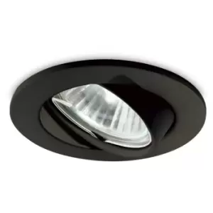 Indoor Recessed Downlight Lamp 1 Light Black, GU10 - Ideal Lux