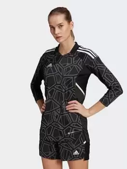 adidas Condivo 22 Long Sleeve Goalkeeper Jersey, Black Size XS Women