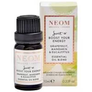 Neom Organics London Scent To Boost Your Energy Grapefruit, Mandarin and Eucalyptus Essential Oil Blend 10ml