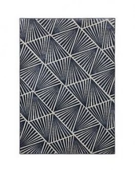 Midnight Rose Triangles Rug