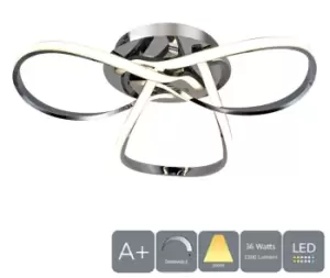 HALO LED Semi-Flush Ceiling Light Polished Chrome Warm White