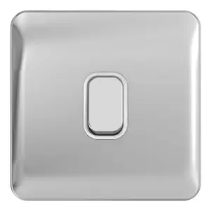 Schneider LSD 10A 1G 2W Retractive Switch White Insert Polished Chrome - GGBL1012RWPCS