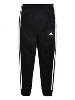 Adidas Boys 3 Stripe Pants - Black