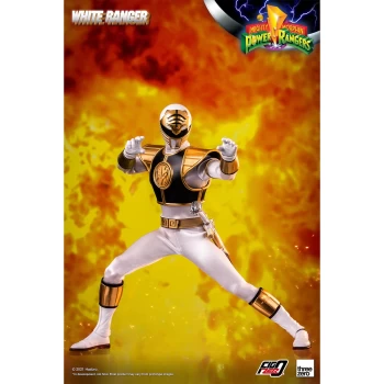 ThreeZero Mighty Morphin Power Rangers FigZero 1/6 Scale Collectible Figure - White Ranger