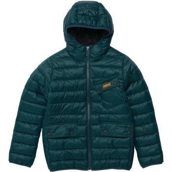 Barbour International Boys Ouston Hooded Quilted Jacket - Benzine TE91