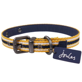 Joules Navy Coastal Dog Collar Large